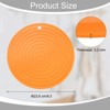 Unique Bargains Round Heat Resistant Silicone Trivet Mat with Hang Hole 2 Pcs - 2 of 4
