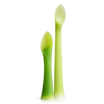 Munchkin Silicone Trainer Spoon, 4 Pack, Blue/Green