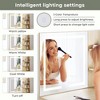 Brafabhome Boho Makeup Vanity Table Stool Set with Lighted Mirror and USB Power, Rattan Vanity Table Set with Storage Cabinet for Bedroom | Beige - 3 of 4