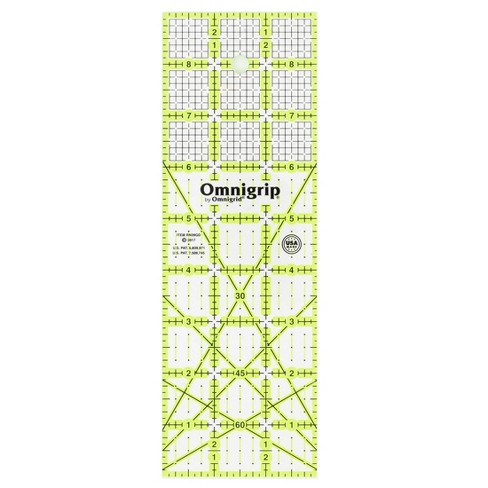 Omnigrid 15cm x 30cm Rectangle Quilting and Sewing Ruler, Metric 