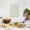 Iveta Abolina Fan Florals Aqua Yellow Cutting Board - Rectangle - 3 of 3