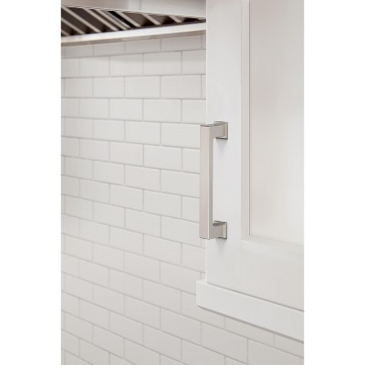 Satin Nickel 3-3/4 inch Modern Cabinet Pulls with Mounting Hardware