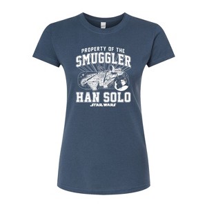 Women's - Star Wars - Property Of The Smuggler Han Solo Fitted Graphic T-Shirt - 1 of 2