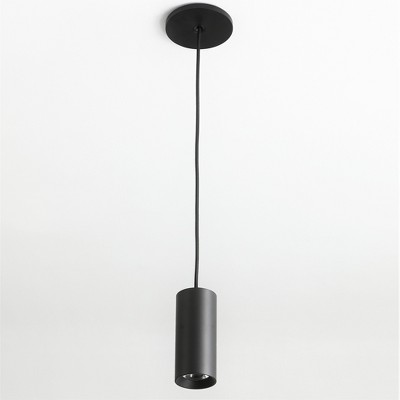Matte Black Aluminum Mini LED Cylinder Pendant Light