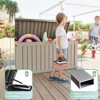 Sersper 80 Gallon Resin Outdoor Storage Box for Patio Furniture Cushions, Pool Toys, and Garden Tools with Handles, Light Grey - 2 of 4