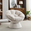 FONTOI Oversized Swivel Accent Chair, Swivel Barrel Chair, Upholstered Wingback Chair for Bedroom Living Room, Beige, 33"*31.5"*37" - 2 of 4