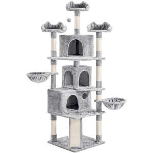 Yaheetech 76.5"H 5-Level Large Cat Tower with 3 Condos - 1 of 4