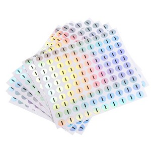 Unique Bargains Laser Capital Alphabet Round Self-Adhesive Reflective Letter Stickers 10 Pcs - 1 of 4