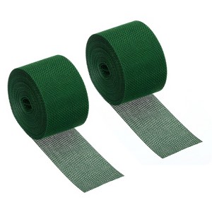 Unique Bargains DIY Crafts Decoration Soft Burlap Fabric Wired Ribbon 2 Pcs - 1 of 4