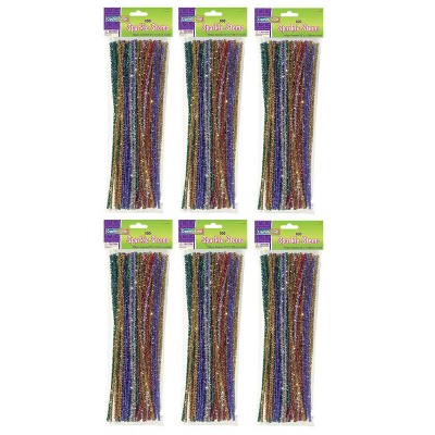 Rainbow Fuzzy Craft Sticks Pipe Cleaners - 50 Count - 12 Inches Long