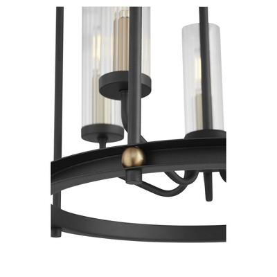Quorum Lighting Empire 5 - Light Chandelier in  Textured Black/Aged Brass