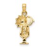 Black Bow Jewelry 14k Yellow Gold and Enamel Tropical Drink Pendant - 3 of 4