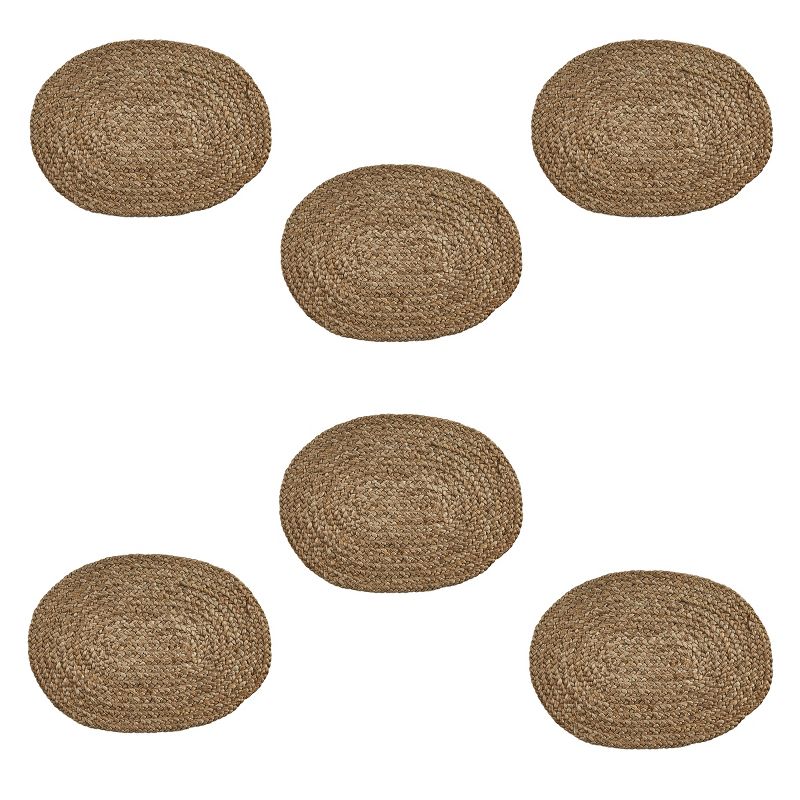 Park Designs Beige Oval Jute Braided Placemat Set of 4, 3 of 5