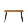 NicBex 49.21" Modern Rectangle Dining Table,Kitchen Table with MDF Tabletop and Metal Frame for 4-6 Seaters,Walnut - 4 of 4