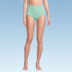 Lands' End Women's Chlorine Resistant Tummy Control Tugless High Waisted Bikini Swim Bottoms - 1 of 4