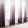 Chanasya 2pk Gradient Ombre Faux Belgian Flax Semi Sheer Window Curtain Panels - Set of 2 - 2 of 4