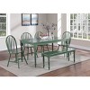 Carolina Wood Dining Bench Equestrian Green - Boraam - 4 of 4