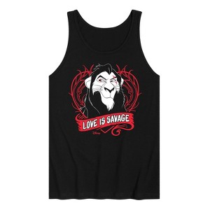 Men's - Disney Villains - Love Is Savage Graphic Tank Top - 1 of 2