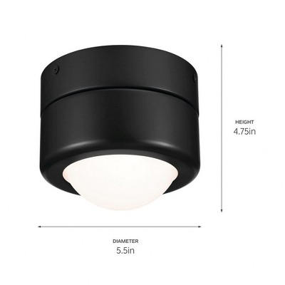 Tibbi Black Glass LED Flush Mount Ceiling Light