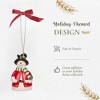 Spode Christmas Tree Snowman Bell Ornament, Durable Holiday Ornament for Festive Decor & Winter Wonderland Display - Sleek Seasonal Ornaments - 4 of 4