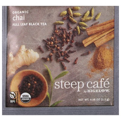 Bigelow organic chai full leaf black tea case of 6/18
