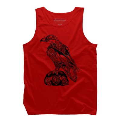 Men's Design By Humans Artistic Black Raven By katrinawold Tank Top