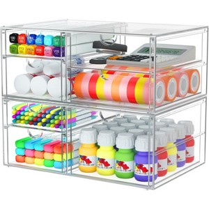 16-Drawer Clear Desktop Organizer for Makeup, Jewelry and Stationery - 1 of 4