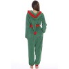 #followme Womens One Piece Christmas Themed Adult Bodysuit Faux Shearling Hoody Winter Pajamas - 3 of 3