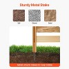 VEVOR Wood Privacy Fence, 3 Panel Slatted Air Conditioner Fence Screen, Pool Equipment Enclosure with Metal Stakes, Natural Wood Color - 4 of 4