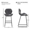 Infurnic Counter and Bar Stoos, Modern Counter Stool with  Ergonomic Backrest, Tall Stools for Kitchens, Bar, Home, Gray, 18.5"*19.1"*36.02" - 3 of 4