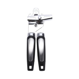 Unique Bargains Handheld Can Opener Handheld 3-in-1 Can Opener Bottle Opener PP Iron Silver Tone Black 2.09"x7.68" 1 Pc - 1 of 4