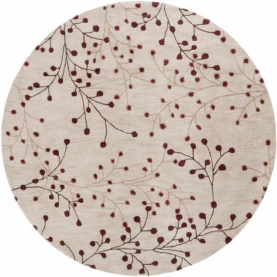 Hauteloom Elsu Beige&Burgandy Wool Rug