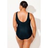 Swimsuits for All Women's Plus Size Chlorine Resistant Tank One Piece Swimsuit - 3 of 4