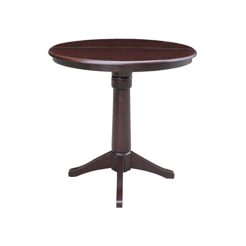 36" Magnolia Round Top Counter Height Dining Table with 12" Leaf - International Concepts, 1 of 5