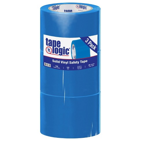 Tape Logic Solid Vinyl Safety Tape 6.0 Mil 3" x 36 yds. Blue 3/Case T93363PKB - image 1 of 2