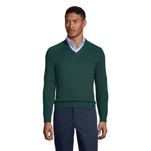 Nuttig Inwoner opwinding Lands' End School Uniform Men's Cotton Modal V-neck Sweater - Large -  Evergreen : Target
