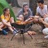 Tangkula Camping Fire Pit w/Cooking Grills Lightweight Portable Campfire Grill w/ Carrying Bag & Gloves 3-In-1 Stainless Steel Wood Burning Coffee/Silver - 3 of 4