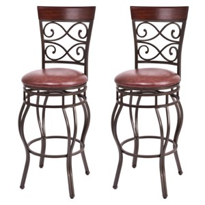 Tangkula 2PCS Bar Stools Dining Kitchen Pub Chair - 1 of 4