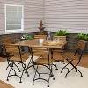 Sunnydaze Indoor/Outdoor Essential Chestnut Wood Folding Patio Table and Chairs Set - Brown - 7pc - 4 of 4