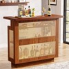 LITTLE TREE 4 Tier Rattan Home Bar Unit Brown - image 2 of 4