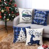 4 Pcs Christmas Pillow Covers - Holiday Cushion Covers, Christmas Decoration Pillows, Festive Pillowcases, Christmas Home Decor - 4 of 4