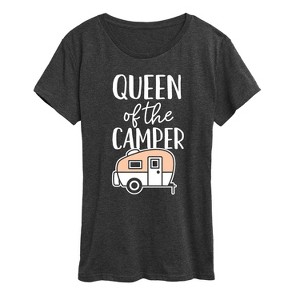Women's - Instant Message - Queen Of The Camper Short Sleeve Graphic T-Shirt - 1 of 4
