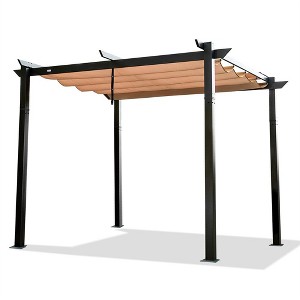 Retractable Pergola Canopy For Backyards, Gardens, Patios, Versatile Pergola Plant Climbing Frame, Aluminum Frame Pergola Shelter - 1 of 4