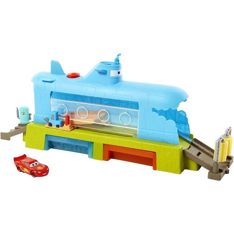 Disney and Pixar Cars Submarine Car Wash Playset with Color-Change Lightning McQueen Toy Car, 2 of 9