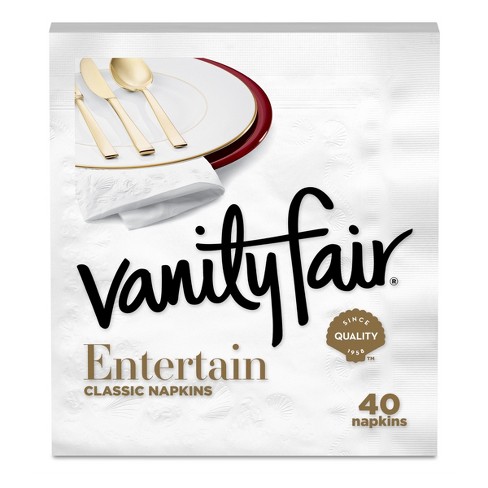 Vanity Fair Entertain White Napkins 40ct Target