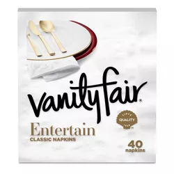 Vanity Fair Entertain White Napkins - 40ct