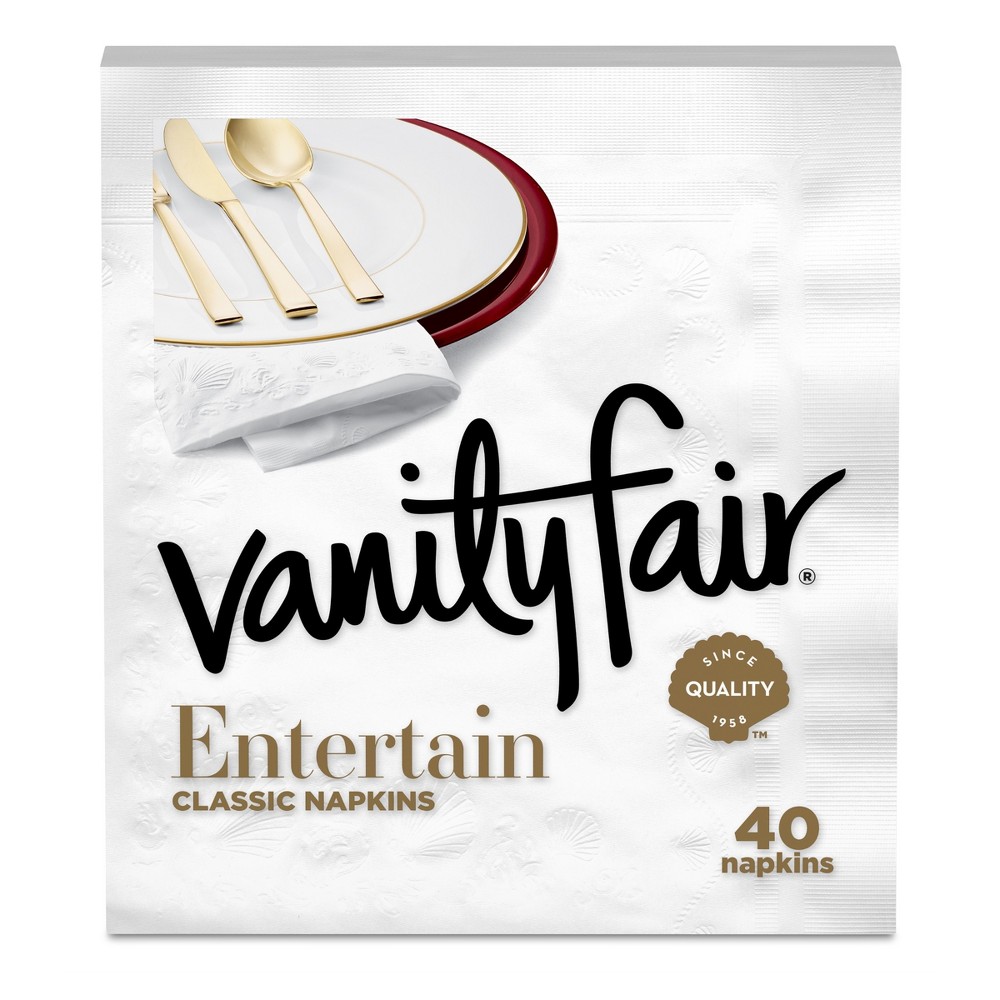 Vanity Fair Entertain 3-Ply Napkins - 40ct.   24-40count packs 