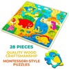 QUOKKA 28 Pieces Wooden Puzzles for Kids 3 4 5 Years Old - 3 of 4