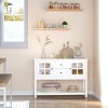 Coffee Bar Cabinet, Kitchen Cabinet with Adjustable Shelves, Glass Doors and 2 Drawers, Sideboard Buffet Cabinet for Living Room - 4 of 4