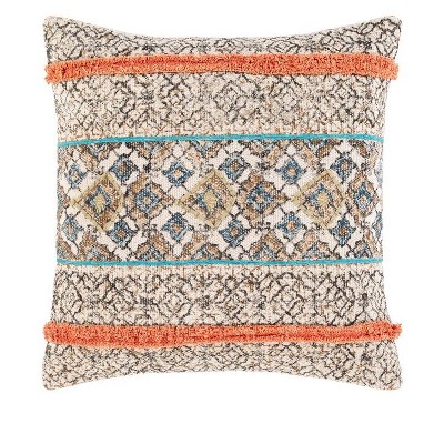 Mark & Day Wingene Global Beige Throw Pillow